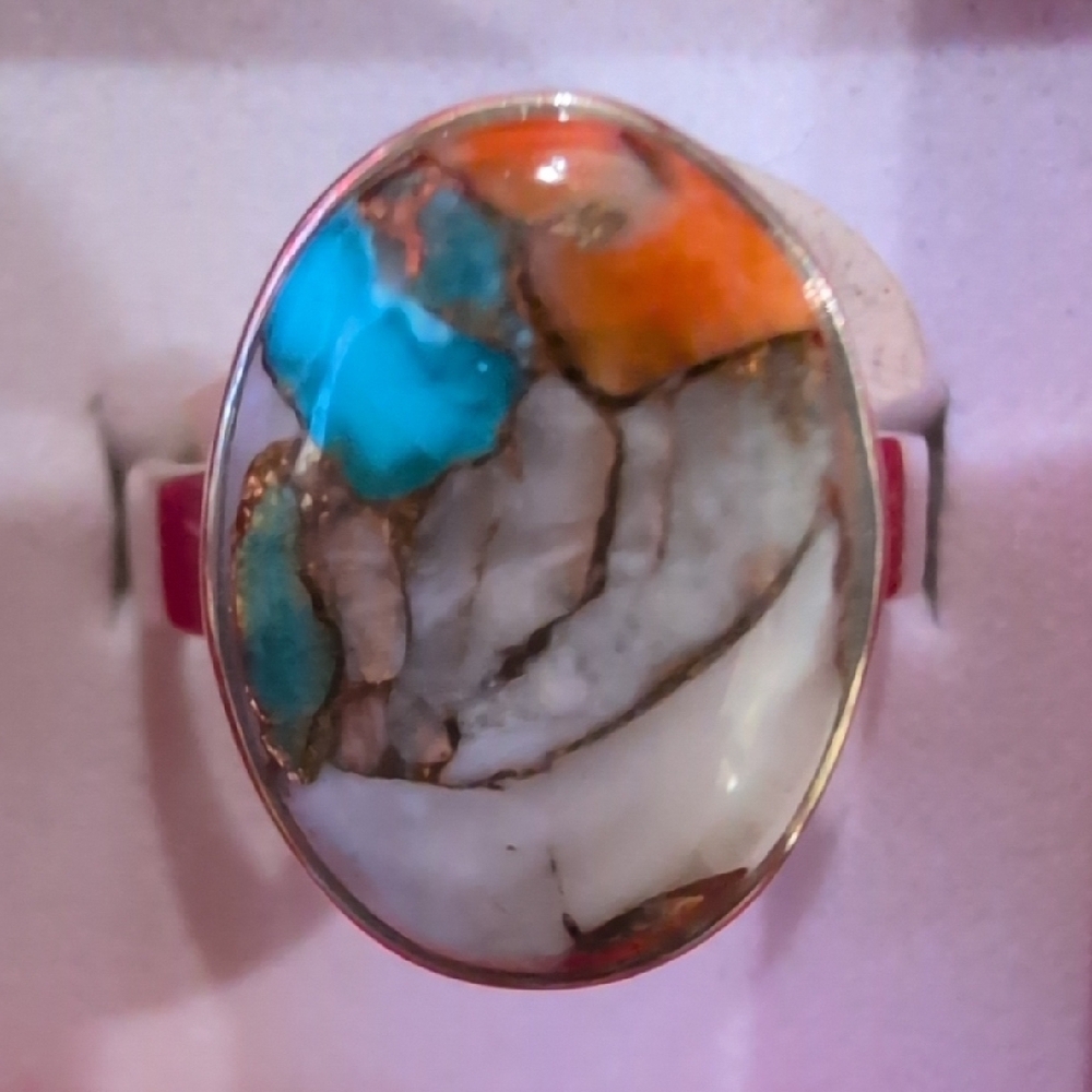 Spiny Oyster Sterling Silver Ring - Picture 2 of 9